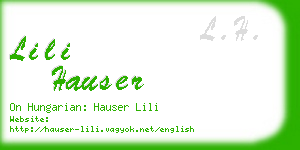 lili hauser business card